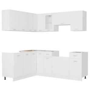 Küchenschrank-Set Weiß - Holzwerkstoff - Massivholz - 76 x 82 x 80 cm