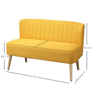 Sofa für 2 Personen 833-524V04YL Gelb