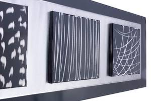 Wanddeko Metall Spiel mit Komposition Schwarz - Silber - Metall - 115 x 28 x 4 cm