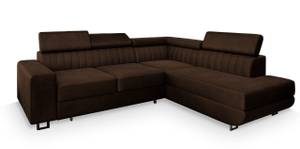 Ecksofa NOLA R-S Braun - Ecke davorstehend rechts