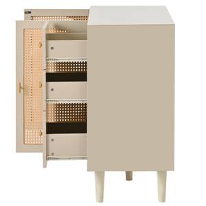 Sideboard Kommode Coeus Ⅳ Braun - Holzwerkstoff - Metall - Polyrattan - 40 x 83 x 120 cm