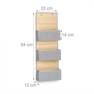 Organisateur gris mural bambou lot de 4 Hauteur : 94 cm