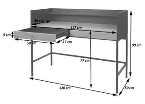 Schreibtisch J79 Schwarz - Braun - Dunkelbraun