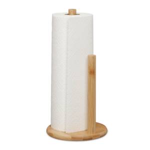 Küchenrollenhalter mit Abrollstopp Braun - Bambus - 15 x 28 x 15 cm