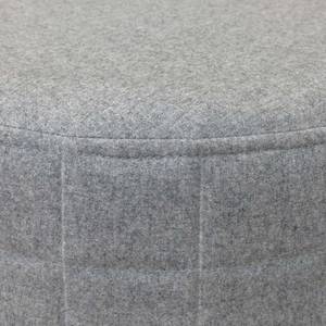 Pouf gris matelassé effet feutrine Gris - Textile - 35 x 35 x 35 cm
