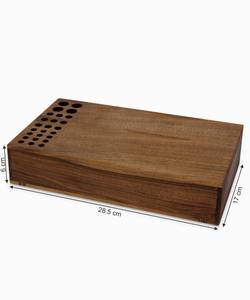 Stifte Organizer Reka Braun - Massivholz - Holzart/Dekor - 28 x 6 x 17 cm