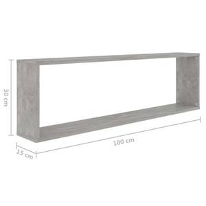 Wandregal (2er Set) 3016486-1 Beton Dekor - 100 x 30 x 15 cm - Anzahl Teile im Set: 2