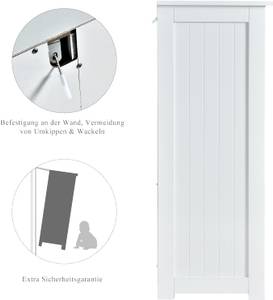 Badezimmerschrank Aufbewahrungsschrank Weiß - Holzwerkstoff - 30 x 81 x 60 cm
