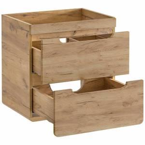 Waschtischunterschrank 60cm Wotaneiche Braun - Holzwerkstoff - 61 x 62 x 46 cm