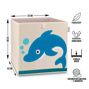 Lifeney Aufbewahrungsbox 2er Set Delfin Kunststoff - 1 x 2 x 2 cm