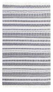 Handgefertigter Teppich Mindful Mess Grau - Kunststoff - 160 x 230 x 1 cm