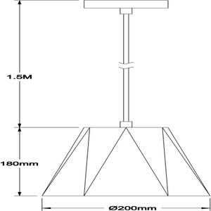 Pendelleuchte A-318560 Grau - Stein - 9 x 18 x 9 cm