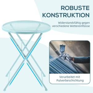 Gartenmöbel-Set 84B-835 Blau - Metall - 56 x 70 x 56 cm