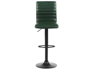 Tabouret de bar LUCERNE Noir - Vert foncé - Vert - Enduit par poudrage - Non revêtu