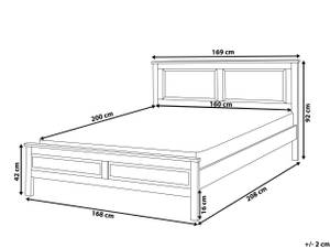 Lit double OLIVET Largeur : 169 cm