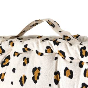 Leoparden-Kinderbodenkissen TELIO Textil - 40 x 8 x 40 cm