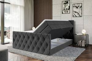 Boxspringbett AMAY KING Schwarz - Breite: 180 cm