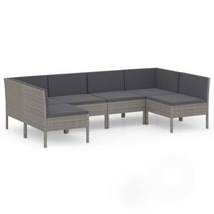 Garten-Sofagarnitur (6-teilig) 3094590 69 x 69 x 69 cm - Metall - Rattan