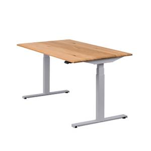 Höhenverstellbarer Tisch Easydesk Massiv Breite: 140 cm - Silber