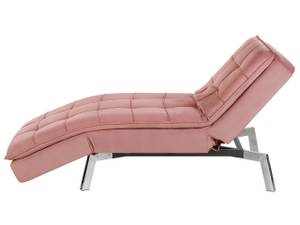 Chaise longue LOIRET Rose foncé - Argenté