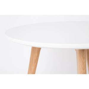 2 tables d'appoint scandinave blanc Blanc - En partie en bois massif - 40 x 40 x 40 cm