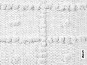 Pouf HARNAI Blanc - Fibres naturelles - 40 x 40 x 40 cm