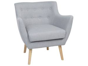 Fauteuil DRAMMEN Gris - Gris lumineux - Chêne clair