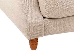 2-Sitzer Sofa EIKE Beige - Eiche Dunkel - Textil