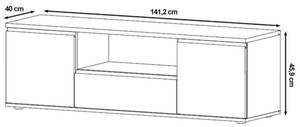 Lowboard NAXOS Braun - Holzwerkstoff - 141 x 46 x 40 cm