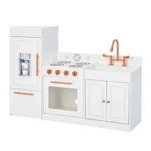 Modulare Spielküche aus Weiß - Kunststoff - Massivholz - 30 x 81 x 112 cm