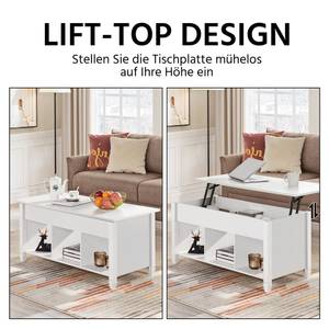 Couchtisch Lift-Top-Design Weiß