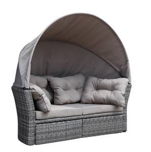 Relaxinsel MARBELLA, Alu + Polyrattan Grau - Metall - Polyrattan - 200 x 172 x 187 cm