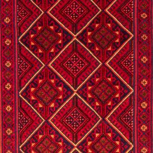 Kelim Afghan - 280x69cm Rot - Naturfaser - 69 x 1 x 280 cm