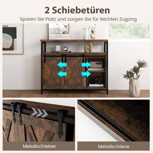 Kaffeebarschrank VH33504ORDE Braun - Holzwerkstoff - 33 x 80 x 100 cm