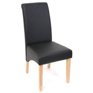Chaise de salle à manger M37 (lot de 6) Noir - Marron - Cuir synthétique - 46 x 99 x 50 cm