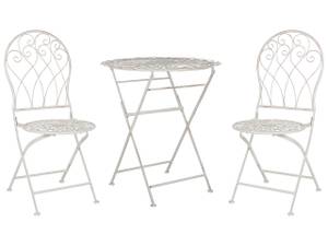 Bistro Set STIFFE 3-tlg Weiß - Metall - 70 x 76 x 70 cm