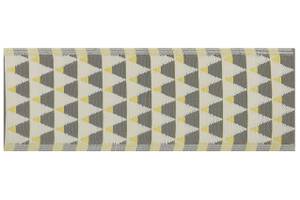 Tapis d'extérieur HISAR Gris - Blanc - Jaune - Textile - 105 x 60 x 60 cm