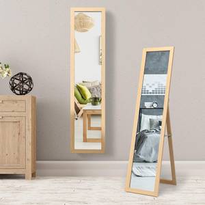 Standspiegel mit Holzrahmen Braun - Glas - 50 x 155 x 37 cm
