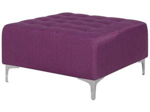 Pouf ottoman ABERDEEN Mauve - Argenté