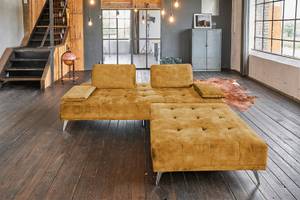 Sofa mit Hocker WIOLO Rotbraun