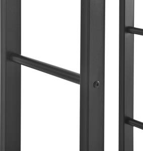 Kaminholzregal Schwarz - Metall - 30 x 100 x 45 cm