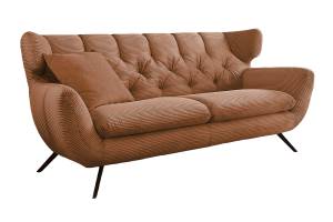 Sofa CHARME 3-Sitzer Cord Braun