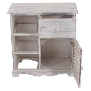 Commode Armoire avec 3 paniers Blanc