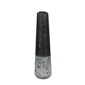 Granit Mörser mit Stößel 20 cm Schwarz - Grau - Stein - 20 x 12 x 20 cm