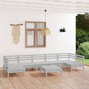 Garten-Lounge-Set Weiß - Massivholz - Holzart/Dekor - 64 x 29 x 64 cm