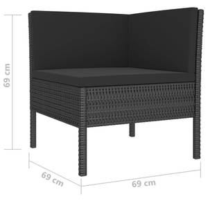 Garten-Lounge-Set (4-teilig) 3009677-1 Schwarz