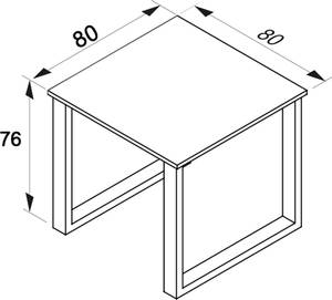 Schreibtisch Lona Weiß - Holzwerkstoff - 80 x 76 x 0 cm