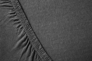 Topper Spannbettlaken 140x200 - 160x200 Grau - Textil - 160 x 10-15 x 200 cm
