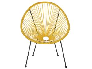 Fauteuil coin lecture ACAPULCO II Noir - Jaune - Lot de 2