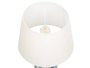 Lampe de table BELUSO Bleu - Blanc - Porcelaine - 32 x 54 x 32 cm